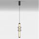 Pendule, Lustre suspendate - Pendul LED modern, Metal, Negru, Sticla, Fumurie, Ulon