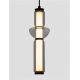 Pendule, Lustre suspendate - Pendul LED modern, Metal, Negru, Sticla, Fumurie, Ulon