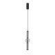 Pendule, Lustre suspendate - Pendul LED modern, Metal, Negru, Sticla, Fumurie, Ulon