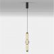 Pendule, Lustre suspendate - Pendul LED modern, Metal, Negru, Sticla, Fumurie, Ulon