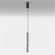 Pendule, Lustre suspendate - Pendul LED modern, Metal, Negru, Sticla, Fumurie, Ulon