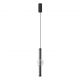 Pendule, Lustre suspendate - Pendul LED modern, Metal, Negru, Sticla, Fumurie, Ulon