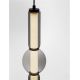 Pendule, Lustre suspendate - Pendul LED modern, Metal, Negru, Sticla, Fumurie, Ulon