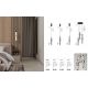 Pendule, Lustre suspendate - Pendul LED modern, Metal, Negru, Sticla, Fumurie, Ulon