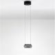 Pendule, Lustre suspendate - Pendul LED modern, Metal, Negru, Sticla, JAILYN