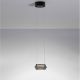 Pendule, Lustre suspendate - Pendul LED modern, Metal, Negru, Sticla, JAILYN