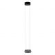 Pendule, Lustre suspendate - Pendul LED modern, Metal, Negru, Sticla, JAILYN