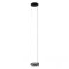 Pendul LED modern, Metal, Negru, Sticla, JAILYN