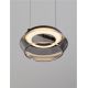 Pendule, Lustre suspendate - Pendul LED modern, Metal, Negru, Sticla, JAILYN