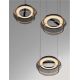 Pendule, Lustre suspendate - Lustra cu 3 pendule LED, Metal, Negru, Sticla, JAILYN