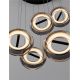Pendule, Lustre suspendate - Lustra cu 5 pendule LED, Metal, Negru, Sticla, JAILYN