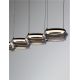Pendule, Lustre suspendate - Lustra cu 5 pendule LED, Metal, Negru, Sticla, JAILYN