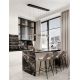Pendule, Lustre suspendate - Lustra cu 5 pendule LED, Metal, Negru, Sticla, JAILYN