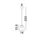 Pendule, Lustre suspendate - Pendul LED modern, Metal, Negru, Acrilic, DIONE