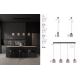 Pendule, Lustre suspendate - Pendul LED modern, Metal, Negru, Acrilic, DIONE