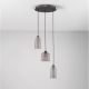 Pendule, Lustre suspendate - Lustra cu 3 pendule LED, Metal, Negru, Acrilic, DIONE