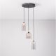 Pendule, Lustre suspendate - Lustra cu 3 pendule LED, Metal, Negru, Acrilic, DIONE