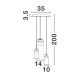 Pendule, Lustre suspendate - Lustra cu 3 pendule LED, Metal, Negru, Acrilic, DIONE