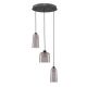 Pendule, Lustre suspendate - Lustra cu 3 pendule LED, Metal, Negru, Acrilic, DIONE