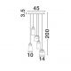 Pendule, Lustre suspendate - Lustra cu 5 pendule LED, Metal, Negru, Acrilic, DIONE