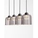 Pendule, Lustre suspendate - Lustra cu 4 pendule LED, Metal, Negru, Acrilic, DIONE
