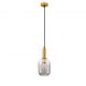 Pendule, Lustre suspendate - Pendul modern, Metal, Auriu, Sticla, Fumurie, MAHO