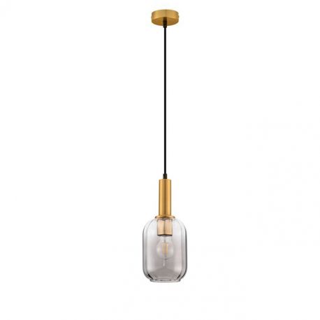Pendule, Lustre suspendate - Pendul modern, Metal, Auriu, Sticla, Fumurie, MAHO