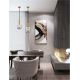 Pendule, Lustre suspendate - Pendul modern, Metal, Auriu, Sticla, Fumurie, MAHO