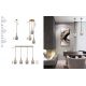Pendule, Lustre suspendate - Lustra cu 3 pendule, Metal, Auriu, Sticla, Fumurie, MAHO