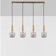 Pendule, Lustre suspendate - Lustra cu 4 pendule, Metal, Auriu, Sticla, Fumurie, MAHO