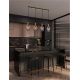 Pendule, Lustre suspendate - Lustra cu 4 pendule, Metal, Auriu, Sticla, Fumurie, MAHO
