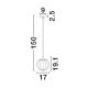 Pendule, Lustre suspendate - Pendul modern, Metal, Negru, Sticla, Fumurie, ABBACUS
