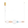 Lustra LED suspendata, Ceramica, Roz, Albastru, Portocaliu, Alb, OBRIE
