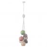 Lustra cu 7 pendule, Ceramica, Sticla, Multicolor, MELINE