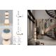 Lampadare - Lampadar LED decorativ ceramica maro, albastru, alb, PALO