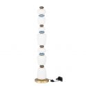 Lampadar LED decorativ ceramica maro, albastru, alb, PALO