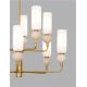 Candelabre, Lustre - Candelabru cu 10 brate, Metal, Auriu, Travertin, Sticla, FILOMENA