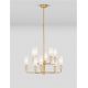 Candelabre, Lustre - Candelabru cu 10 brate, Metal, Auriu, Travertin, Sticla, FILOMENA