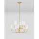 Candelabre, Lustre - Candelabru cu 10 brate, Metal, Auriu, Travertin, Sticla, FILOMENA
