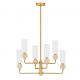 Candelabre, Lustre - Candelabru cu 6 brate, Metal, Auriu, Travertin, Sticla, FILOMENA