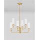 Candelabre, Lustre - Candelabru cu 6 brate, Metal, Auriu, Travertin, Sticla, FILOMENA