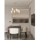 Candelabre, Lustre - Candelabru cu 6 brate, Metal, Auriu, Travertin, Sticla, FILOMENA