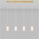Pendule, Lustre suspendate - Lustra cu 4 pendule, Metal, Auriu, Travertin, Sticla, FILOMENA