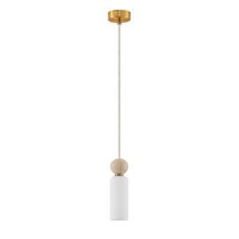 Pendul Metal, Auriu, Travertin, Sticla, FILOMENA
