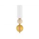 Pendule, Lustre suspendate - Aplica de perete Metal, Auriu, Travertin, Sticla, FILOMENA