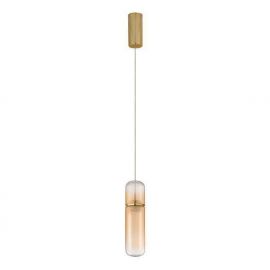 Pendule, Lustre suspendate - Pendul modern LED, Metal, Auriu, Sticla, Amber, Norma