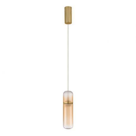 Pendule, Lustre suspendate - Pendul modern LED, Metal, Auriu, Sticla, Amber, Norma