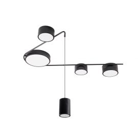 Lustra cu 5 spoturi LED, Negru, Zumaia II