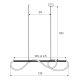Pendule, Lustre suspendate - Lustra LED design modern LAGUNA auriu