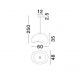 Pendule, Lustre suspendate - Lustra suspendata design modern, Stone Gray, AERE, L 60cm
